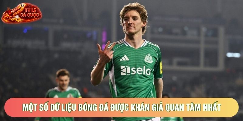 Một số dữ liệu bóng đá được khán giả quan tâm nhất Một số dữ liệu bóng đá được khán giả quan tâm nhất